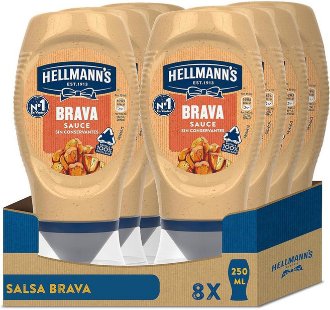 브라바 스낵 소스, 8개, 250ml