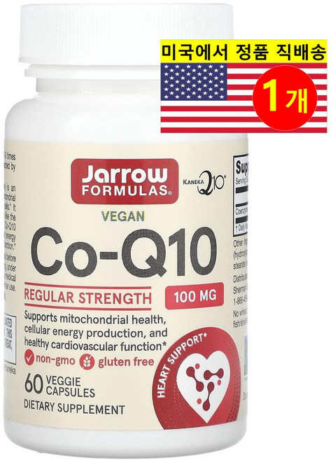 자로우포뮬러스 코엔자임 큐텐 100mg 60베지캡슐 코큐텐 COQ10 유비퀴논, 1개, 60정