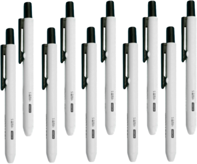 네임펜 세트, 블랙, 10개