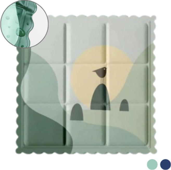 그게모지 강아지 반려동물 쿨매트 방석, 그린