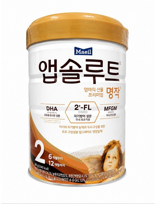 앱솔루트 프리미엄 명작 분유 2단계, 800g, 1개