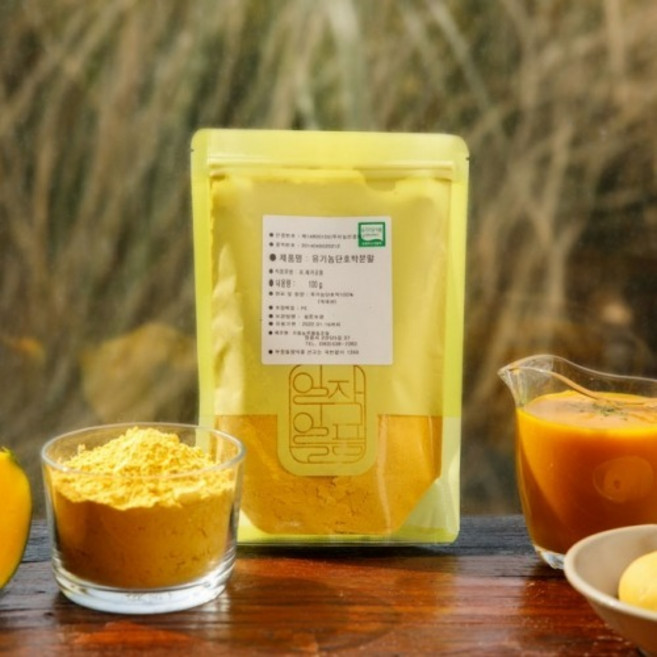마음밭 유기농 단호박분말(국내산) 100g 가루 조미료 제과제빵 선식 죽 미음, 1개