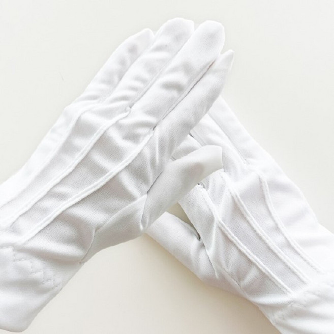 파인버플 고급 행사용 예식장갑 속장갑, 20세트, 면장갑