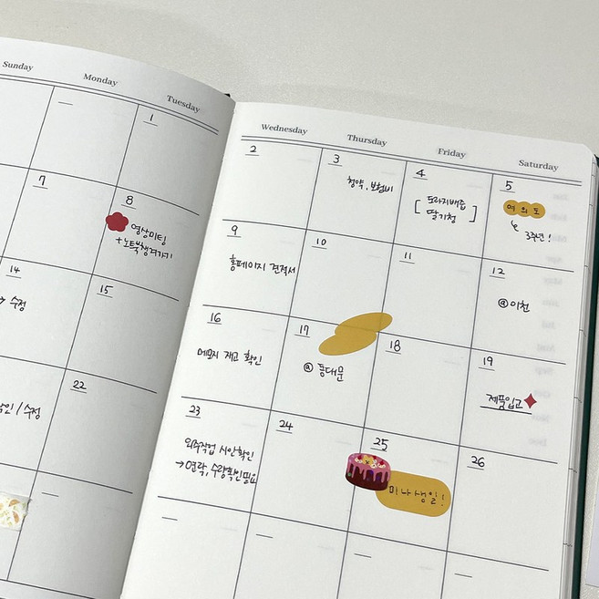 셋어레코드 만년 다이어리 위클리 플래너 감성 일기장, 1개, 네이비