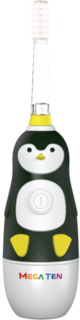 메가텐 키즈소닉 음파전동칫솔 펭귄, 1개, 리필모 소프트, 소프트(12~48개월) 펭귄