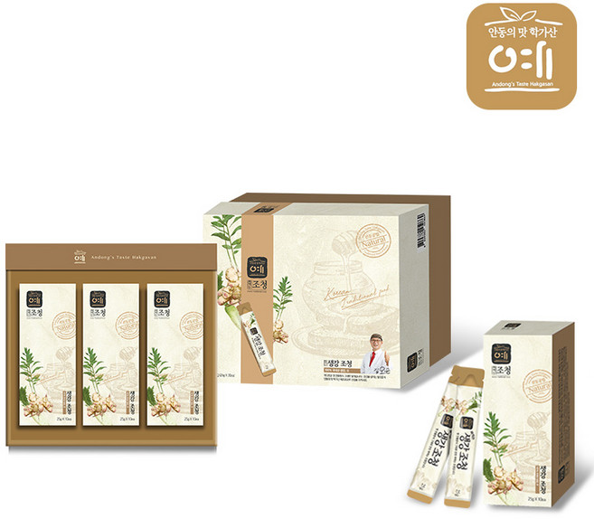 학가산예조청 짜먹는 생강조청 25gx30포 쇼핑백, 단품, 1개