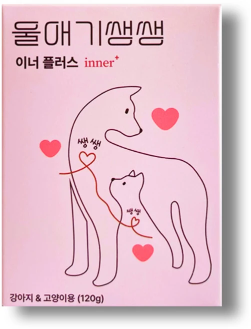 울애기쌩쌩 이너플러스 반려동물 종합영양제 기관지 심장 신장 간 케어, 60정, 1개 - 쿠팡