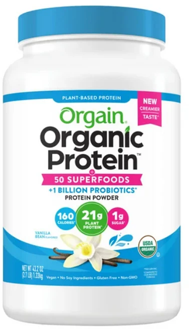 Orgain 올게인 올가닉 프로틴 50 수퍼푸드 프로바이오틱 1B 1.22kg, 1개 - 쿠팡