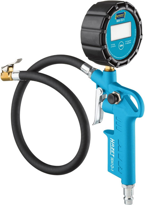 HAZET 타이어 공기압 게이지 904D- I 디지털 조명 측정 범위: 0-74 psi 호스 길이: 5.75 압력 직경: 2.48 자동차용, Digital