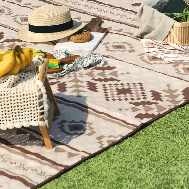 온다온 피크닉매트 푹신한 방수 돗자리 캠핑, 브라운