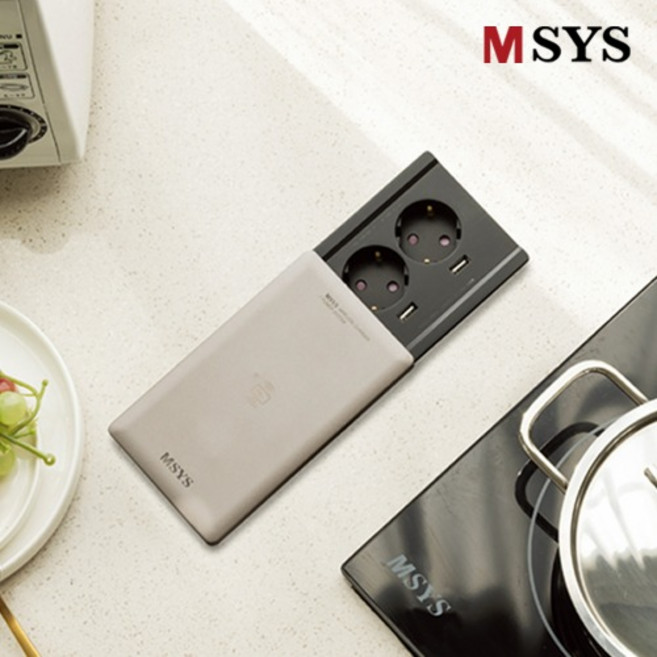 한샘 MSYS 엠시스 빌트인 슬라이드 무선충전 콘센트 2구 MAB-HSSL002 싱크대 매립, 무선충전 콘센트 2구/실버_MAB-HSSL002, 무선충전 콘센트 2구/화이트_MAB-HSSLWH002