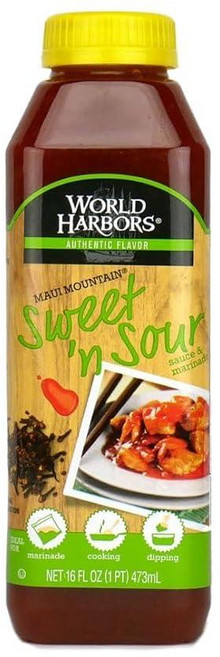 World Harbors 마우이 스위트 앤 사워 소스 - 하와이 스타일 디핑 만두 치킨 너겟 쇠고기 돼지고기 해산물 및 야채를 포함한 다양한 고기에 적합 미국산 4, 1개