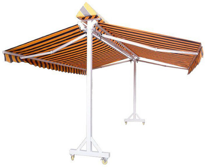 양방향 파라솔 이동식 어닝 포장마차 노점 테라스 천막, (양방향) 기둥폭3m 천 펼치면 1.5m씩