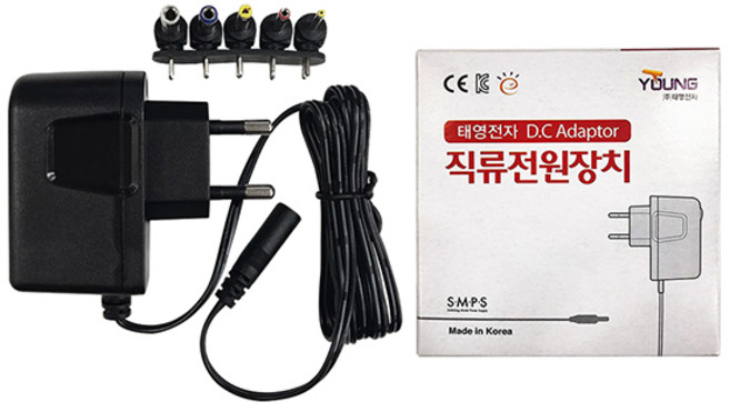 태영전자 전자식아답터 TY 6V 2A 벽걸이형, 1개