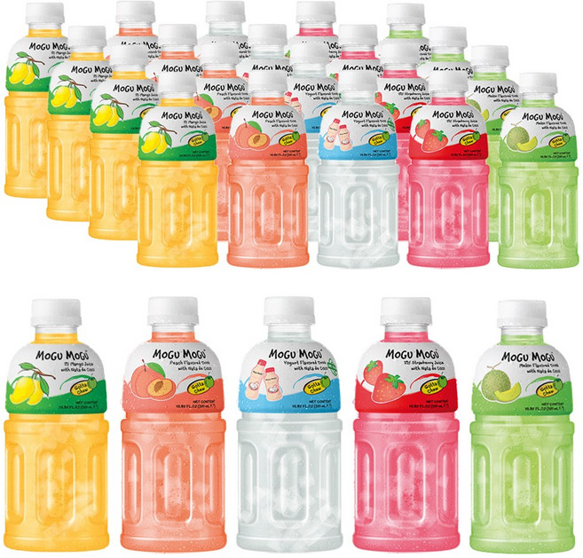 모구모구 인기5종 320ml 망고 5개+복숭아 5개+요거트 5개+딸기 5개+멜론 5개 (총25개) 어린이주스음료수과일, 25개