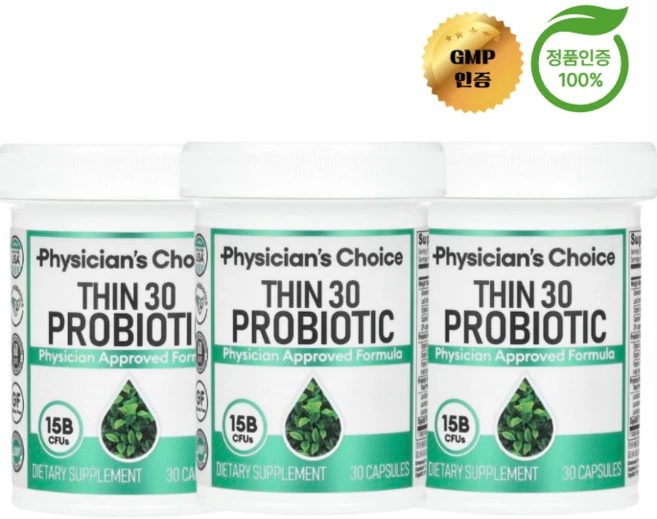 2+1 피지션스 초이스 씬 30 프로바이오틱 150억CFU 캡슐 30정, 3개 - 쿠팡