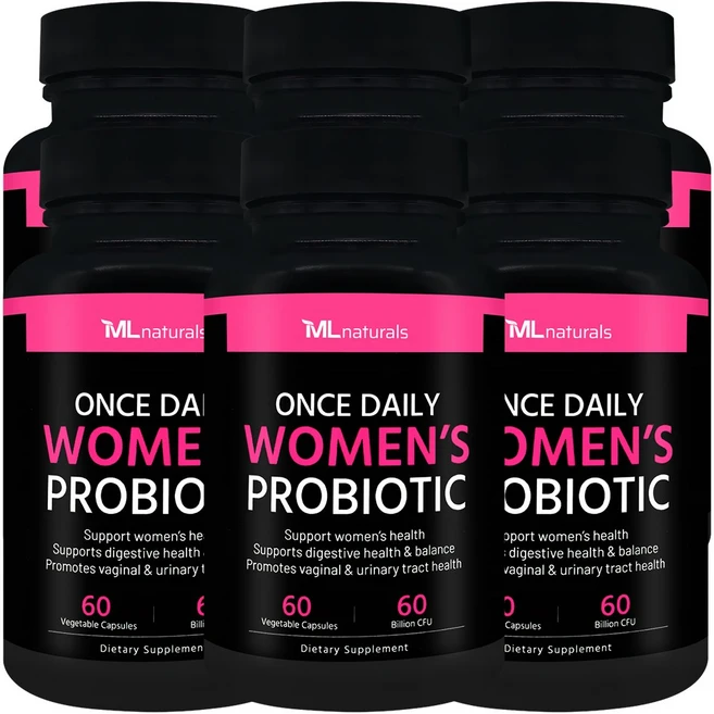 [미국빠른직구] 신제품 마이라이프 내추럴스 마이라이프 내추럴스 우먼스 프로바이오틱 여성유산균 600억 CFU + FOS, 6개, 60정 - 쿠팡