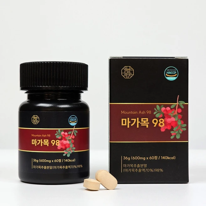 함량의꿈 마가목 흑염소 진액 열매 추출물 프리미엄 100% 정품, 1개, 60정 - 쿠팡