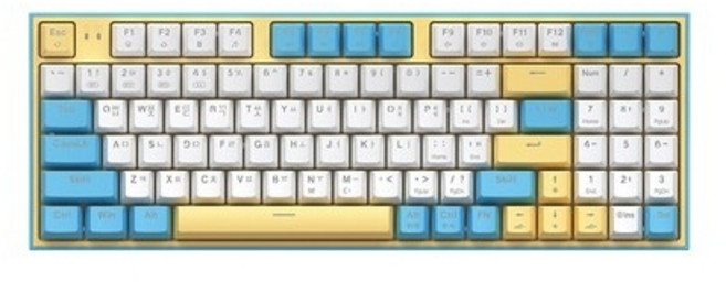 앱코 블루투스 기계식 게이밍 유무선 키보드, 레몬바스켓, AN94BT, 청축