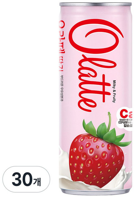 오라떼 동아오츠카 딸기, 240ml, 30개
