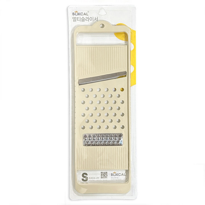 벅칼 멀티슬라이서 채칼 강판 야채칼 주방용품, 아이보리, 1개
