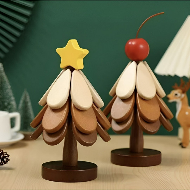 천만마켓 트리 냄비받침 원목 우드 집들이선물, 별, 1개