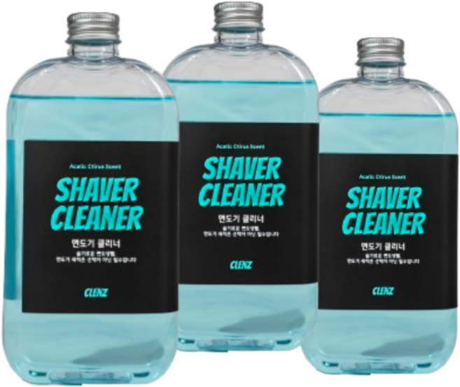 클렌즈 면도기 세정액 면도기 클리너 면도날 세척 (전 브랜드 사용), 3개, 1세트