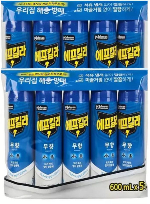 에프킬라 에어로졸 무향, 10개, 600ml