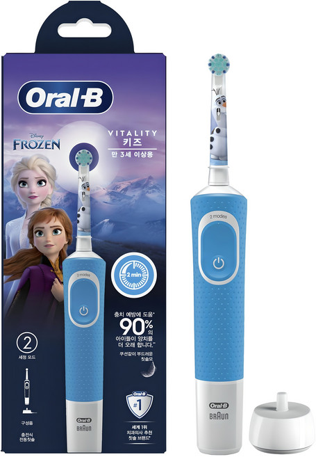 오랄비 바이탈리티 키즈 전동칫솔, D100K, 프로즌, 1개