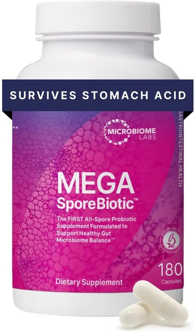 마이크로바이옴 랩스 메가스포어바이오틱 프로바이오틱스 180캡슐, 1개, 180정 - 쿠팡