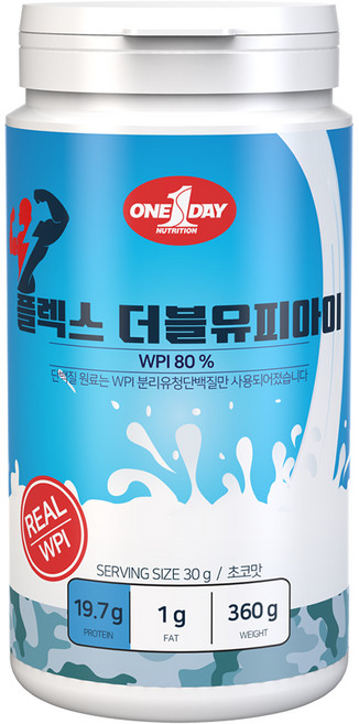 원데이뉴트리션 플렉스 WPI 분리유청단백질 헬스보충제, 1개, 360g