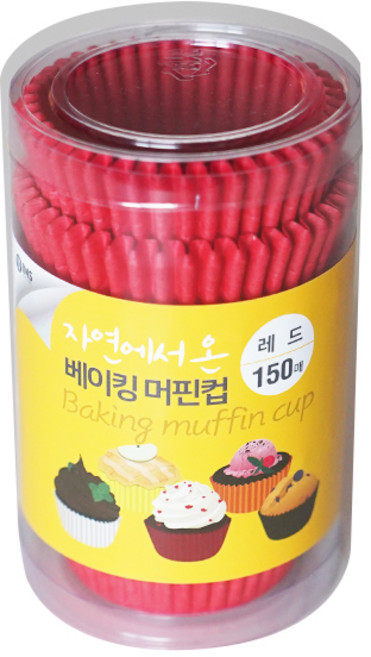 자연에서 온 베이킹 머핀컵 150p, 레드, 1개