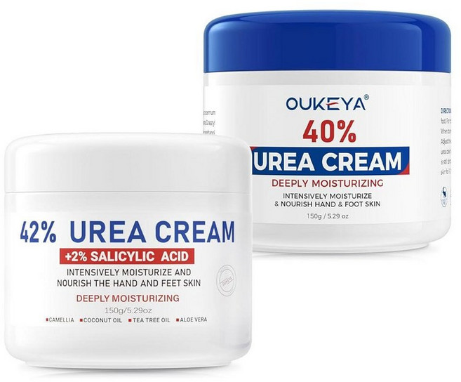 OUKEYA Urea Cream 40 Percent for Feet Maximum Strength Moisturizer Intensive Hydrating Foot Dry Cr, 5.29 Ounce(40% Urea Cream&42%U, 150g