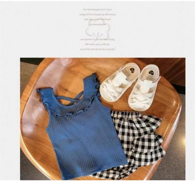 潔白 兒童背心 木耳邊時尚洋氣 中小童 上衣