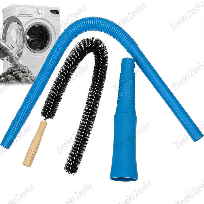 건조기 먼지 제거 청소 호스 키트 진공청소기 연결 틈새 노즐 만능 호환 어댑터 포함, 1박스, 파란색