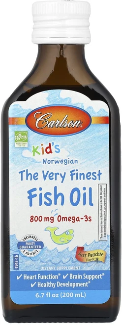 Carlson 어린이용 노르웨이산 피쉬 오일 천연 혼합 베리 800mg 200ml(6.7fl oz), Carlson 어린이용 노르웨이산..., 1개, 200ml - 쿠팡