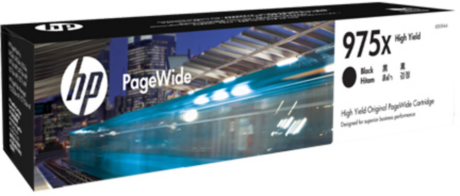 HP PageWide 975x 高效能黑色原廠墨水匣, 黑色, 1個