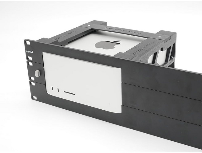 원격 켜기/끄기 버튼이 있는 19인치 3U 맥 Studio용 ThingsINRack 랙 마운트. 새롭게 개선된 버전