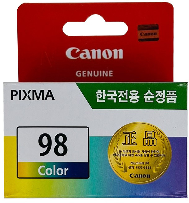 캐논 PG-88 CL-98 잉크 PIXMA E500 E510 E600 E610, 컬러3색, 1개