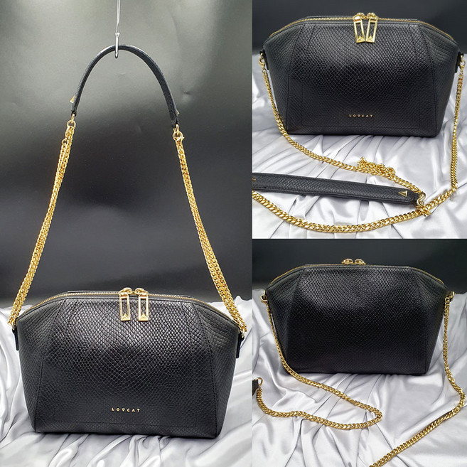 러브캣 체인 엣지 숄더백 크로스백 가방 은피아노
