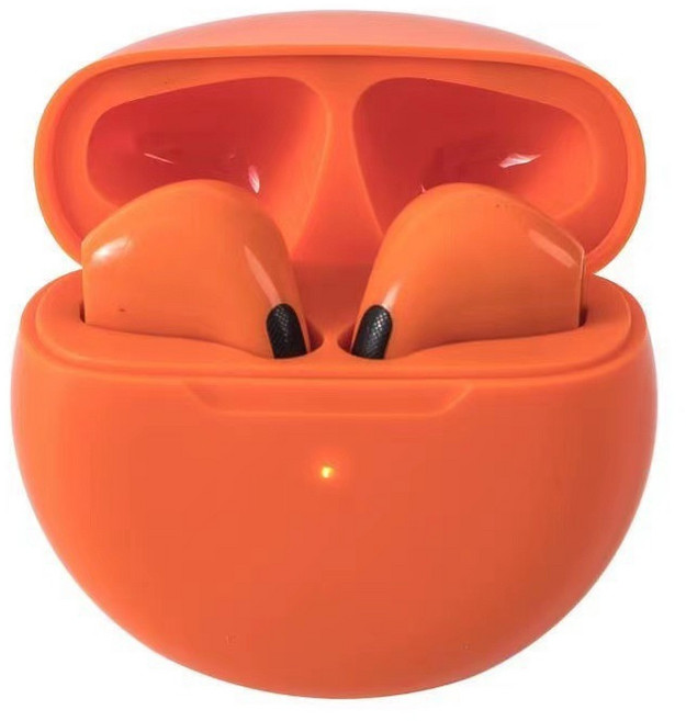 2025跨境新款藍牙無線耳機長續航降噪入耳式運動TWS耳機PRO6 送禮, 如圖所示, 夕陽膚【創新柄設計I舒適入耳】升級款I5.3藍牙14mmI音