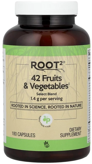 비타코스트 루트2 42 후르츠 앤 베지터블 Vitacost Root2® 42 Fruits & Vegetables 180정, 1개 - 쿠팡