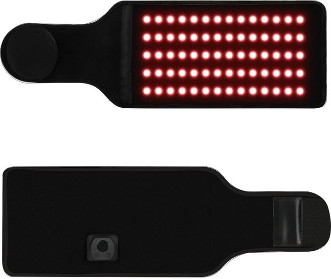 햇살의료기-충전식 70/ 60개 LED 가시광선+근적외선 RED LIGHT THERAPY 허리온열찜질기 마사지기 좌욕기, 블랙, 70개 LED