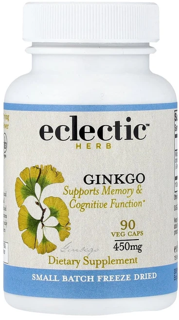 이클레틱인스티튜션 징코 450 mg 비GMO 식물성 캡슐 90정, 1개 - 쿠팡