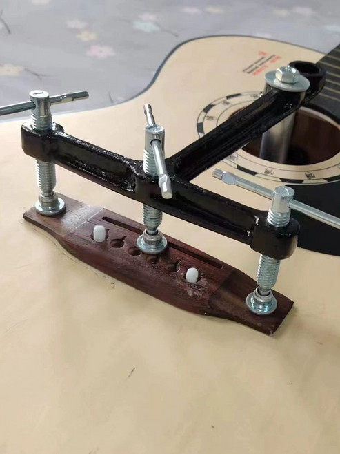 클램프 브릿지 통기타 수리도구 C형 교체 소형 포크 기타 수리 세트, 30ml 고무 사포