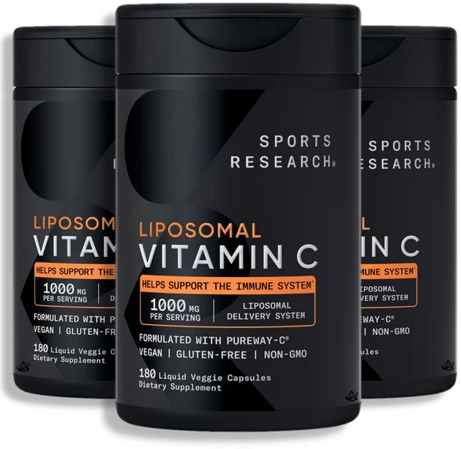 Sports Research 스포츠 리서치 리포좀 비타민C 1000mg, 3개, 180정 - 쿠팡
