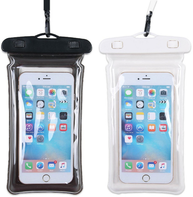 그레나 핸드폰 에어쿠션 방수팩 플로팅 튜브, 2개, 혼합