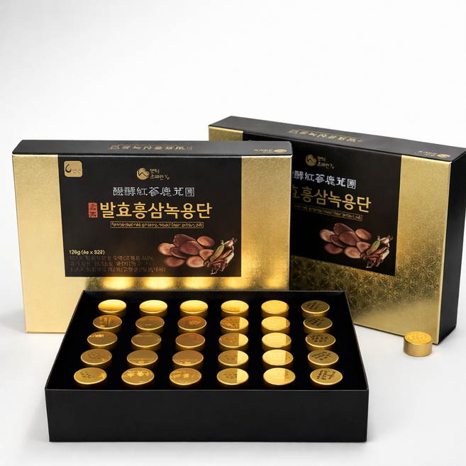 [대한홍삼] 발효홍삼녹용단 4g 30환+사은품(발효 홍삼캔디 24개 증정), 1박스, 30회분