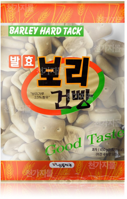 건빵 450g 1봉 신흥 발효 보리건빵 군대 건푸레이크 건프레이크 추억의 맛, 500g, 1개
