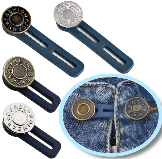 주니니몰 바지 허리늘리기 요술단추 1단 2종 + 2단 2종 세트, 실버 + 골드, 1세트